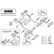 Load image into Gallery viewer, INJORA Universal LCG Chassis Frame Kit for 1/18 TRX4M (Carbon Fiber)