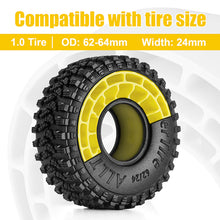 Load image into Gallery viewer, 4pcs Silicone Rubber Inserts For 62-64mm*24mm 1.0" Tires