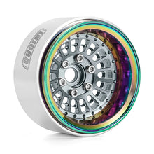 Load image into Gallery viewer, INJORA Turbine 1.9" Aluminum Beadlock Wheels With Rainbow Rings