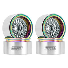 Load image into Gallery viewer, INJORA Turbine 1.9" Aluminum Beadlock Wheels With Rainbow Rings