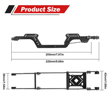 Load image into Gallery viewer, INJORA Universal LCG Chassis Frame Kit for 1/18 TRX4M (Carbon Fiber)
