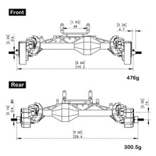 Load image into Gallery viewer, MEUS Racing 1/10 Capra 1.9 4WS UTB Isokinetic 3-Section Two Front Axles for 1/10 Axial Capra 1.9 UTB