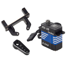 Load image into Gallery viewer, MEUS Racing digital high-torque 8.5KG Coreless High Torque Micro Servo with Adjustable Brass Servo Mount + Steering Horn for TRX4M