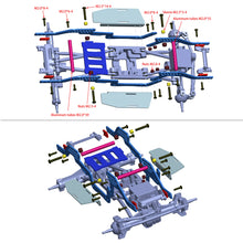 Load image into Gallery viewer, MEUS Racing 1/18 RC Car Carbon Fiber LCG Chassis Frame Girder for TRAXAS TRX-4M 1/18