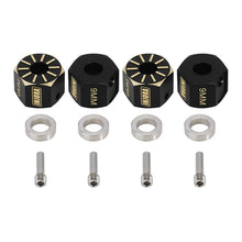 Load image into Gallery viewer, INJORA Black Brass Wheel Hex Hub Extenders For Axial SCX10 PRO SCX10 III UTB10 Capra