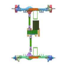 Load image into Gallery viewer, MEUS Racing 1/10 Capra 1.9 4WS UTB Isokinetic 3-Section Two Front Axles for 1/10 Axial Capra 1.9 UTB