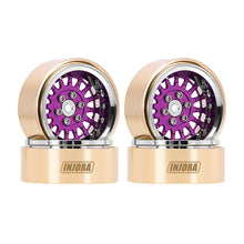 Load image into Gallery viewer, INJORA 1.3" ModuWheel Brass & Aluminum Beadlock Wheels For 1/18 1/24 RC Crawlers