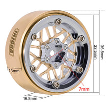 Load image into Gallery viewer, INJORA 1.3" ModuWheel Brass & Aluminum Beadlock Wheels For 1/18 1/24 RC Crawlers