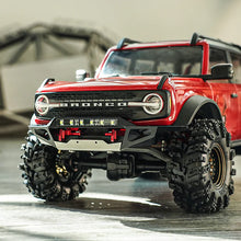 Load image into Gallery viewer, CNC Aluminum Front and Rear Bumper With Light Bar For 1/18 TRX4M Bronco