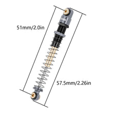 Load image into Gallery viewer, 51mm Aluminum Long Travel Threaded Double Barrel Shocks For Axial AX24