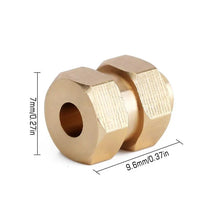 Load image into Gallery viewer, 4PCS Brass Wheel Hex Hub 5mm Extensions for Axial SCX24