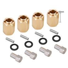 Load image into Gallery viewer, 4PCS 10mm Brass Wheel Hex Hub Extenders For 1/18 TRX4M
