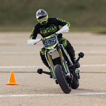 Load image into Gallery viewer, Promoto-SM 1/4 Super Moto Motorcycle, FXR, White: RTR Basic (Requires Battery and Charger)