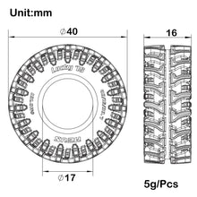Load image into Gallery viewer, MEUS Racing 0.7-Inch Lucky 7S Super Soft Tires for 1/30 Axial SCX30 1/32 Redcat Ascent-32