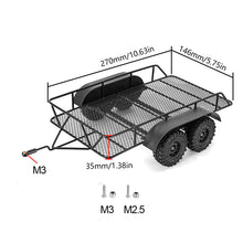 Load image into Gallery viewer, Metal Hitch Mount Trailer For 1/18 RC Crawler TRX4M