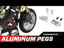Load and play video in Gallery viewer, Aluminum Foot Pegs, Silver: PM-MX