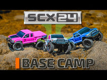 Load and play video in Gallery viewer, 1/24 SCX24 Base Camp 4WD Rock Crawler Brushed RTR with Battery & Charger