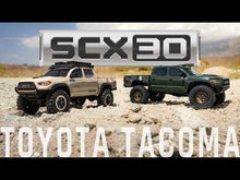 Load and play video in Gallery viewer, Axial 1/30 SCX30 Toyota Tacoma TRD Pro Extreme Off-Road 4X4 RTR Brushed Rock Crawler