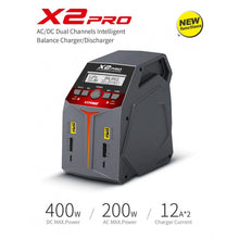 Load image into Gallery viewer, X2 Pro V2 Dual Channel Smart Charger. 2x100W or 1x200w Lipo 1-6S, NiCad, NiMh, PB. AC/DC by GT Power