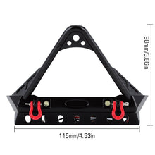 Load image into Gallery viewer, Black Metal Front Bumper with Lights for 1/10 RC Crawler