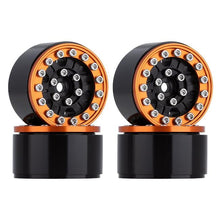 Load image into Gallery viewer, 1.0" CNC Aluminum Beadlock Rims 1/24th Scale, Red, Green, Orange, Grey