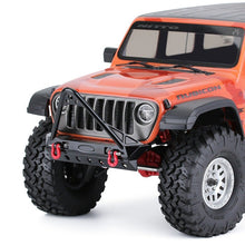Load image into Gallery viewer, Black Metal Front Bumper with Lights for 1/10 RC Crawler