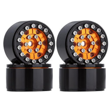 Load image into Gallery viewer, 1.0" CNC Aluminum Beadlock Rims 1/24th Scale, Red, Green, Orange, Grey