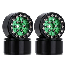 Load image into Gallery viewer, 1.0" CNC Aluminum Beadlock Rims 1/24th Scale, Red, Green, Orange, Grey
