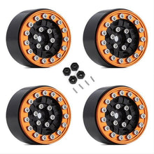 Load image into Gallery viewer, 1.0" CNC Aluminum Beadlock Rims 1/24th Scale, Red, Green, Orange, Grey