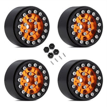 Load image into Gallery viewer, 1.0" CNC Aluminum Beadlock Rims 1/24th Scale, Red, Green, Orange, Grey