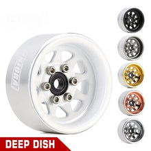 Load image into Gallery viewer, 4pcs 1.0" Negative Offset 3.78mm Deep Dish Stamped Steel Wheel Rims for 1/24 RC Crawlers