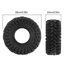 Load image into Gallery viewer, 1.0" 58*24mm S5 King Trekker Super Soft Sticky All Terrain Tires for 1/18 1/24
