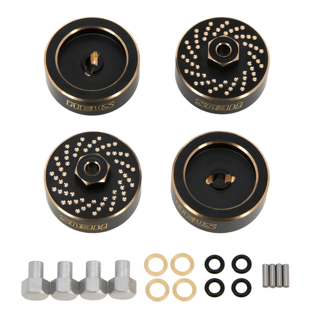 MEUS Racing Brass Wheel Hex Adaptor Counterweight Front Rear Wheel Weights Hubs +4.5MM Upgrade Parts 21g/PC for TRX-4M 1/18