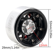 Load image into Gallery viewer, INJORA 4PCS 1.9&quot; Beadlock Wheel Rim Hub CNC Aluminum for 1/10 RC Crawlers
