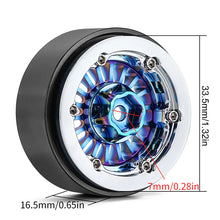 Load image into Gallery viewer, INJORA Turbine 1.3&quot; CNC Aluminium Beadlock Wheels For 1/24 1/18 RC Crawler
