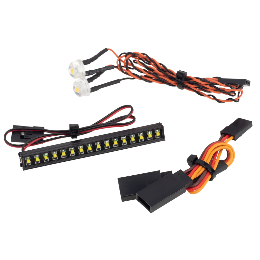 MEUS Racing 16LED Light bar + Yellow head lights