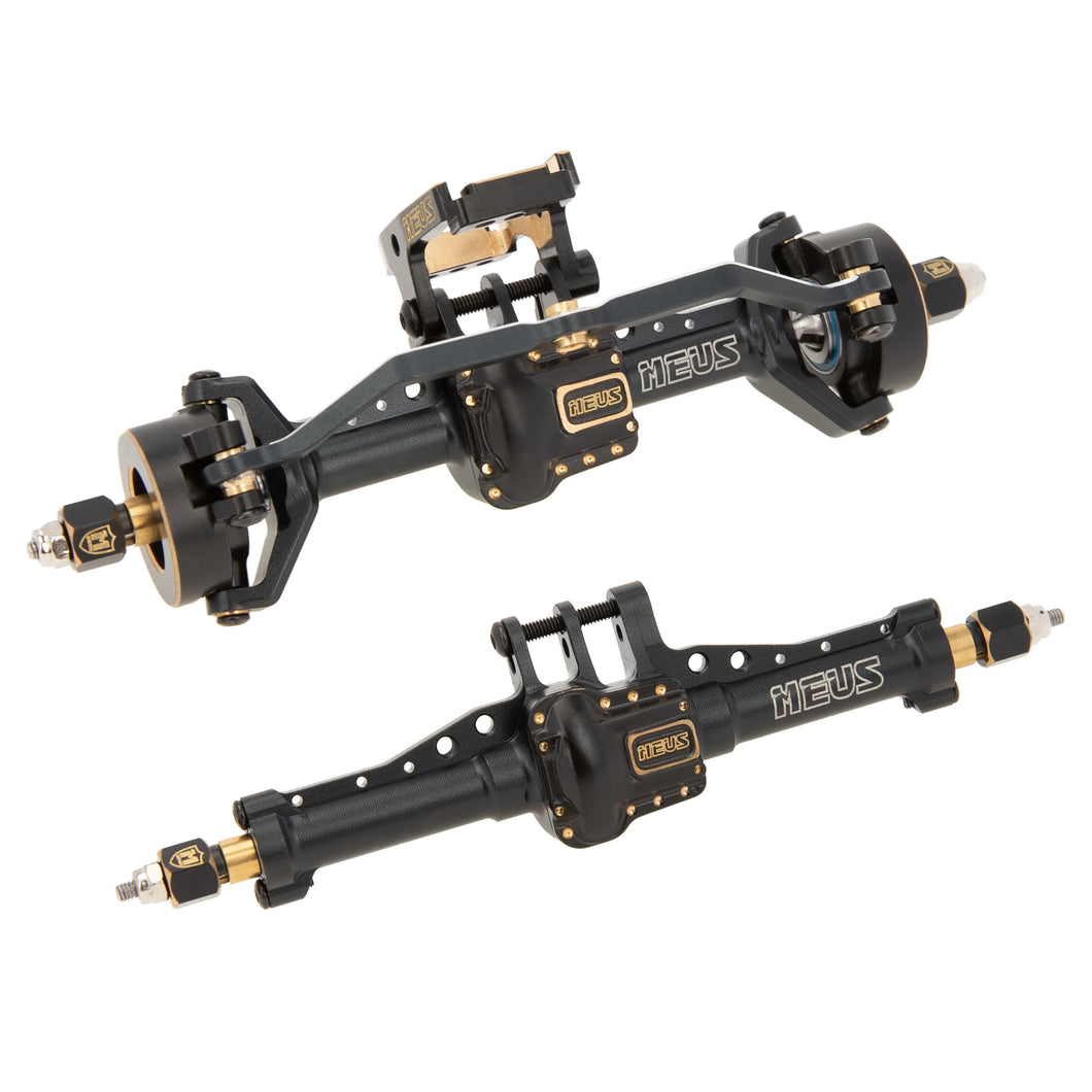 MEUS Racing Brass + Aluminum CNC Upgraded Front and Rear Axle Assembly Kit TRX4M Axle for 1/18 TRX4M Upgrade