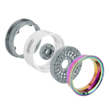 Load image into Gallery viewer, INJORA Turbine 1.9&quot; Aluminum Beadlock Wheels With Rainbow Rings
