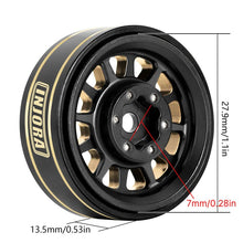 Load image into Gallery viewer, INJORA 1.0 Plus 12-Spoke Brass Beadlock Wheels 42g/Pcs Offset -3.75mm
