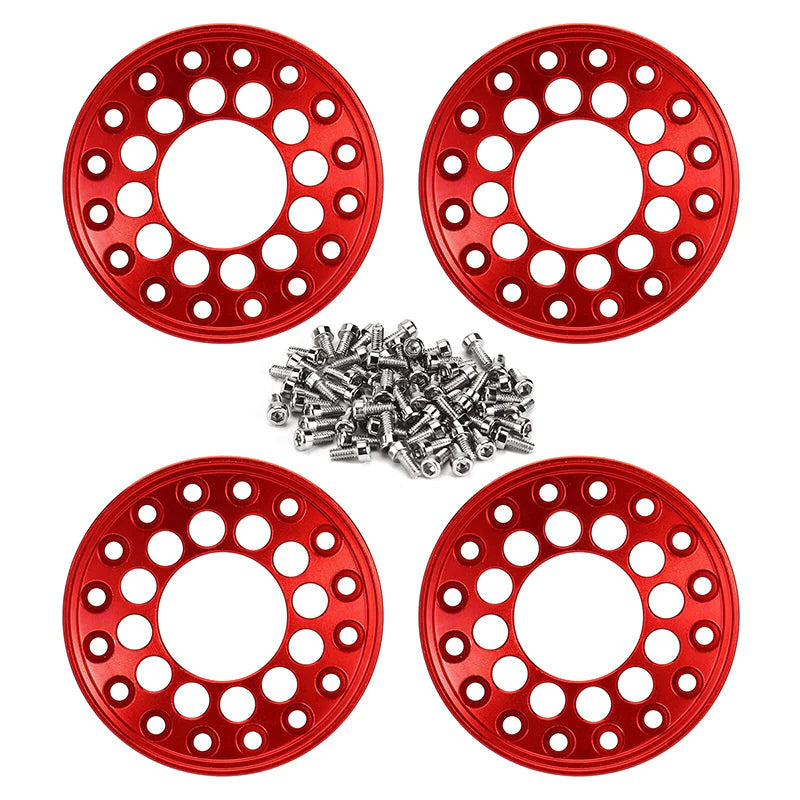 INJORA 4PCS CNC Aluminum Outer Beadlock Rings For INJORA 1.0