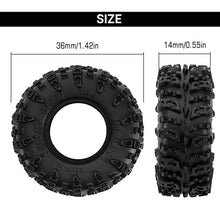Load image into Gallery viewer, INJORA 0.7" 36*14mm Swamp Claw Tires for 1/30 SCX30 (T7019) (4)
