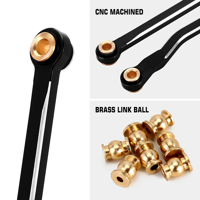 INJORA – support de pare-chocs avant et arrière en aluminium CNC, pour mise à niveau 1/18 RC chenille TRX4M Defender Bronco