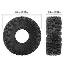 Load image into Gallery viewer, INJORA Swamp Claw 1.0&quot; M/T Tires (4) 64mm
