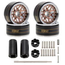 Load image into Gallery viewer, MEUS Racing Brass Aluminum 1.9″ Beadlock Wheels Supports Front Rear Twin Wheels
