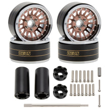 Load image into Gallery viewer, MEUS Racing Brass Aluminum 1.9″ Beadlock Wheels Supports Front Rear Twin Wheels
