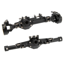 Load image into Gallery viewer, MEUS Racing Metal Front Rear Straight Axles Housings with Brass Steering knuckles &amp; Servo Mount for 1/10 Vanquish H10 Optic
