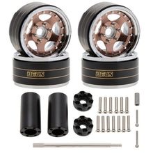 Load image into Gallery viewer, MEUS Racing Brass Aluminum 1.9″ Beadlock Wheels Supports Front Rear Twin Wheels
