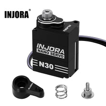Load image into Gallery viewer, INJORA Aluminum N30 NANO Servo with Servo Saver for 1/30 SCX30
