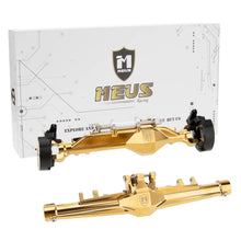 Load image into Gallery viewer, MEUS Racing Metal Front Rear Straight Axles Housings with Brass Steering knuckles &amp; Servo Mount for 1/10 Vanquish H10 Optic
