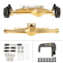 Load image into Gallery viewer, MEUS Racing Metal Front Rear Straight Axles Housings with Brass Steering knuckles &amp; Servo Mount for 1/10 Vanquish H10 Optic
